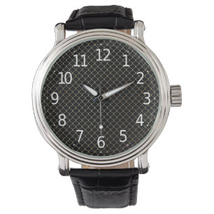 Montre Élégant Motif de la chaîne de clôture dorée m