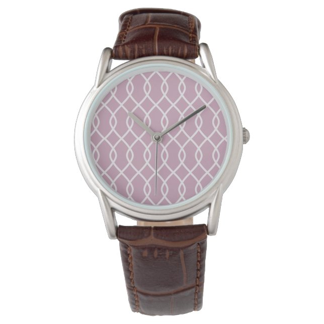 Montre Élégant Motif de vague Mauve (devant)