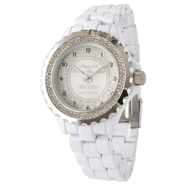 Montre Elegant Pearl 30e anniversaire de Mariage (Incliné)