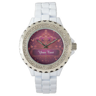 Montre Elegant Pink Crown With Gold Embellishments