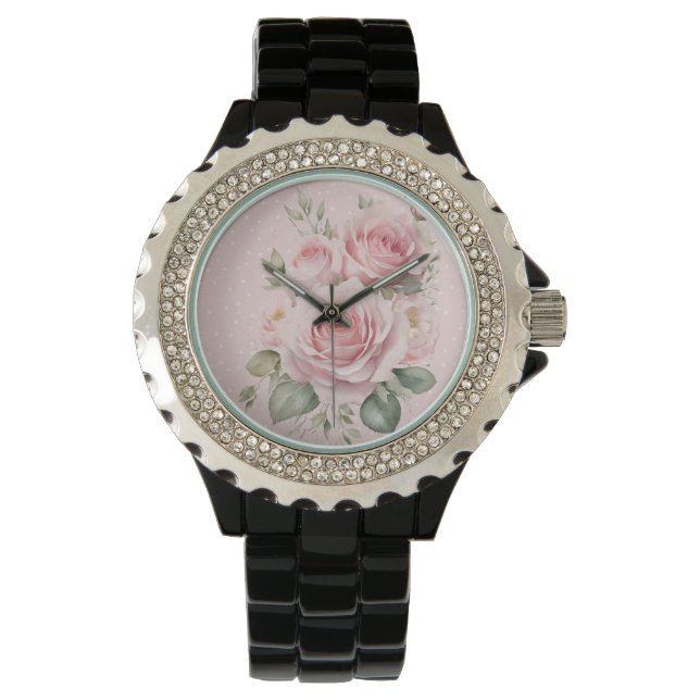 Montre Elégant rose eWatch (devant)