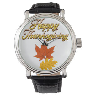 Montre élégant vintage d'automne thanksgiving