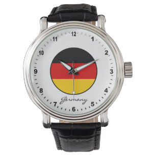 Montre Elégante Allemagne Watch & drapeau allemand / Berl