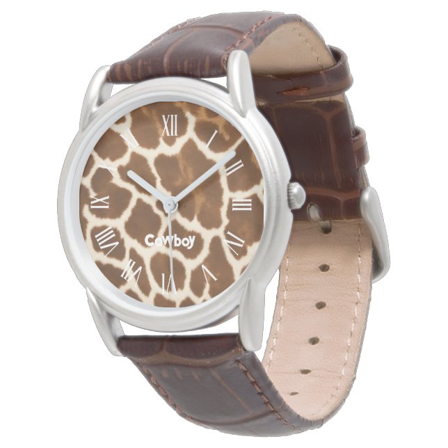 Montre Elégante collection tendance Vache Faux cuir (Incliné)