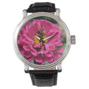 Montre Elégante fleur rose fleur maman fleur marguerite a