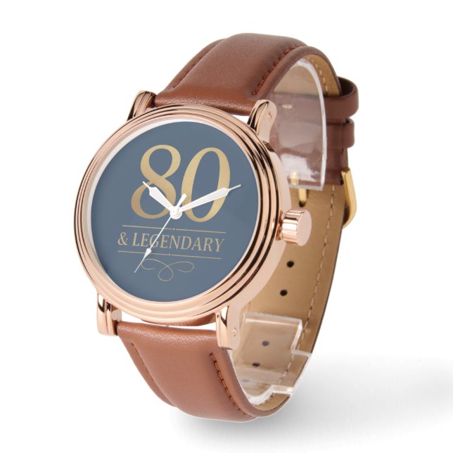 Montre Elégante Marine & Gold 80e & Légendaire Anniversai (Angle)