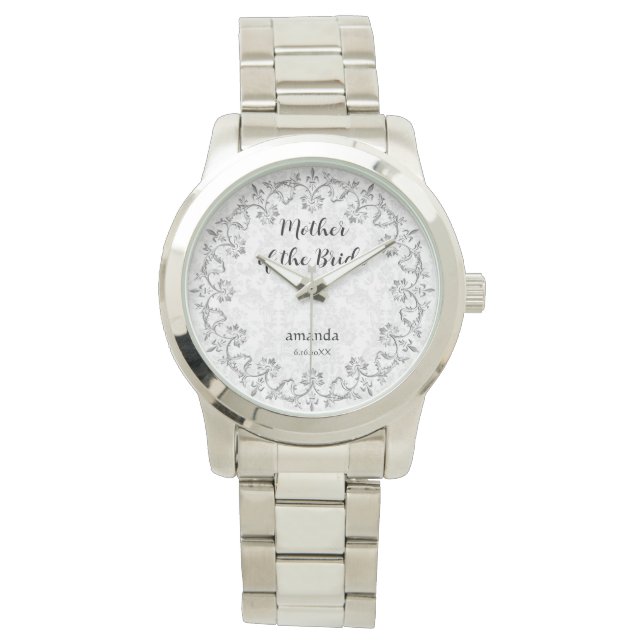 Montre Élégante Mère d'Argent Mariée (devant)