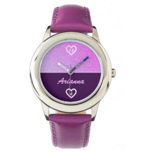 Montre Élégante Violet Faux Parties scintillant Fille ros