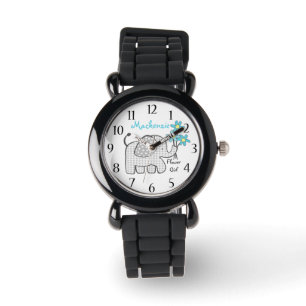 Montre Eléphant En vichy Fleur Girl
