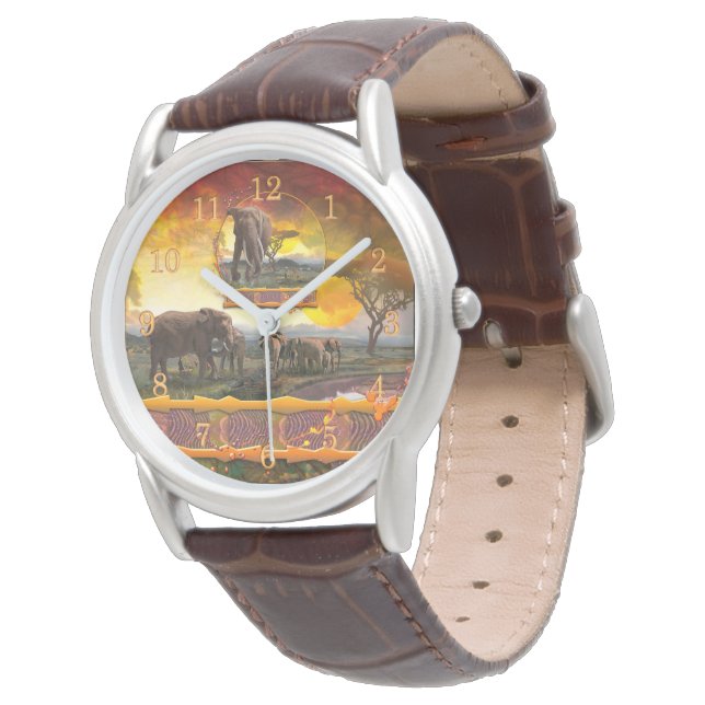 Montre Elephant Guardian "lie cette Cravate" (Incliné)