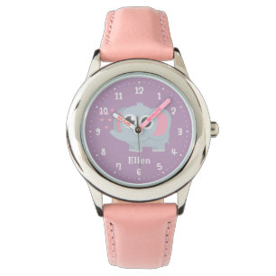 Montre Éléphant mignon de bébé pour des filles