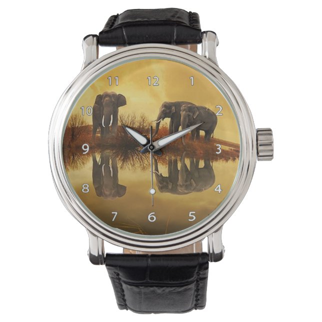 Montre Elephant Trio Wildlife Wrist Watch (devant)
