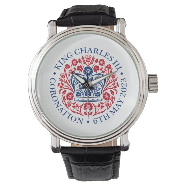 Montre Emblème de couronnement du roi Charles III, souven (devant)