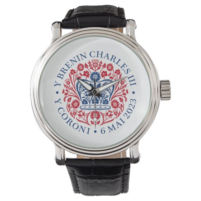 Montre Emblème de couronnement du roi Charles III, souven (devant)