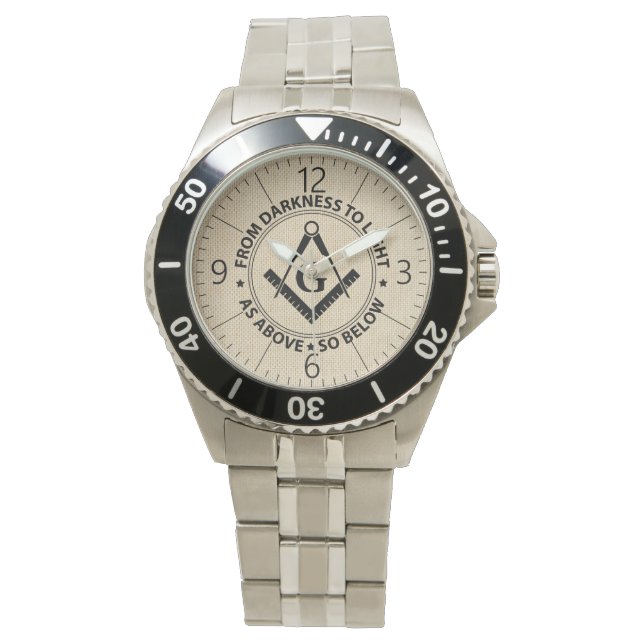 Montre emblème de la franc-maçonnerie (devant)