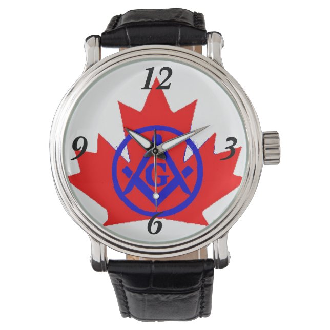 Montre Emblème personnalisé du Canada de Masonic (devant)