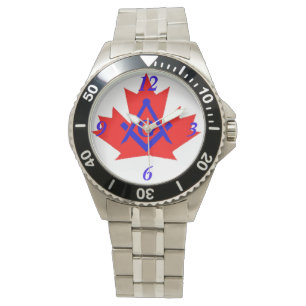 Montre Emblème personnalisé du Canada de Masonic