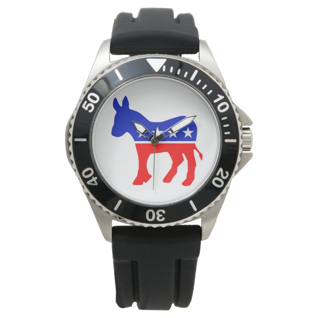 Montre Emblème politique du parti démocratique (âne) (devant)