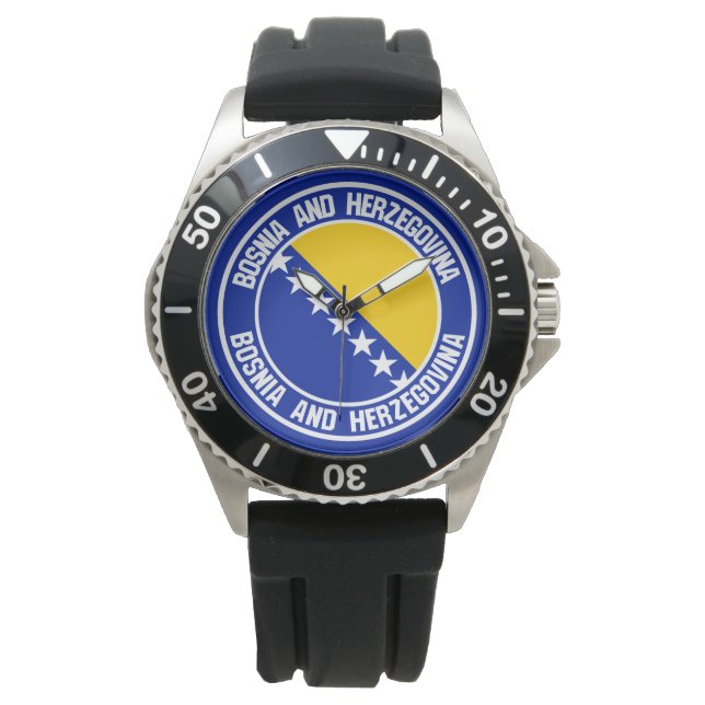 Montre Emblème rond de Bosnie-Herzégovine (devant)