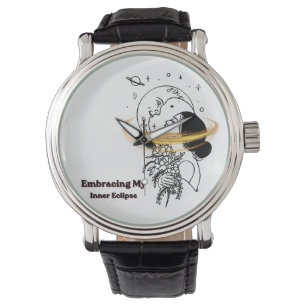 Montre Embrasser mon éclipse intérieure Art en ligne luna
