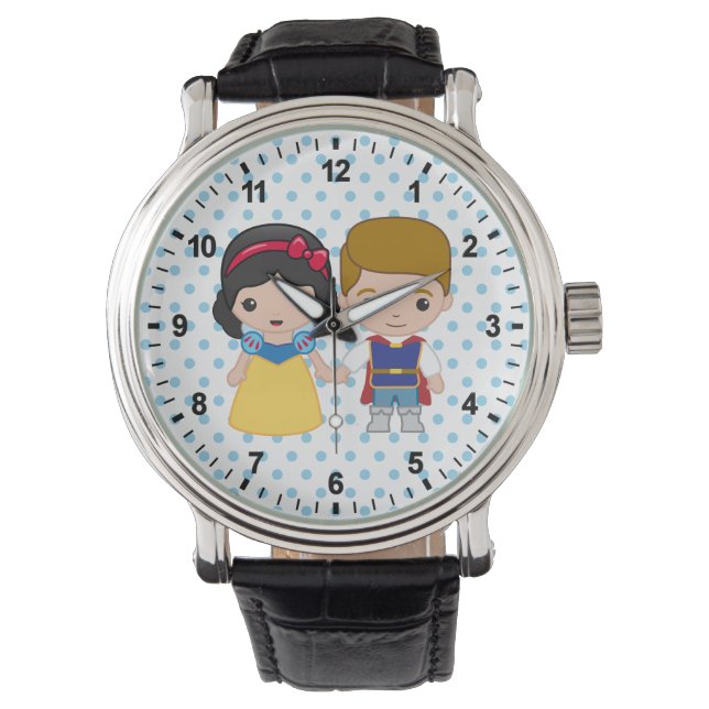 Montre Emoji blanc et prince charmant (devant)
