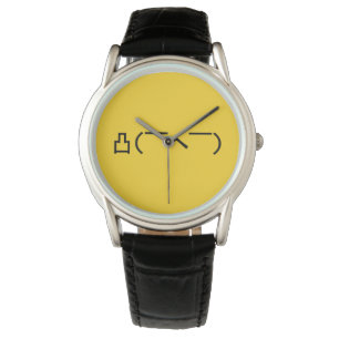 Montre Emoticône du doigt moyen en colère Kaomoji japonai
