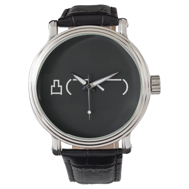 Montre Emoticône du doigt moyen en colère Kaomoji japonai (devant)
