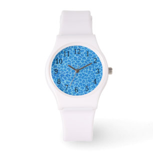 Montre Empreinte de léopard bleu