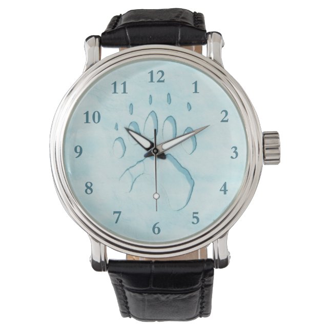Montre Empreinte de patte d'ours polaire (devant)