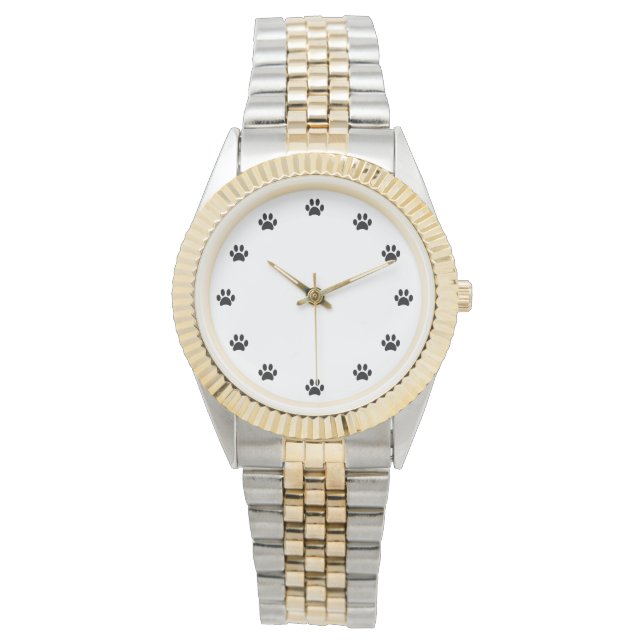 Montre Empreintes de pattes noirs en tant que nombres (devant)