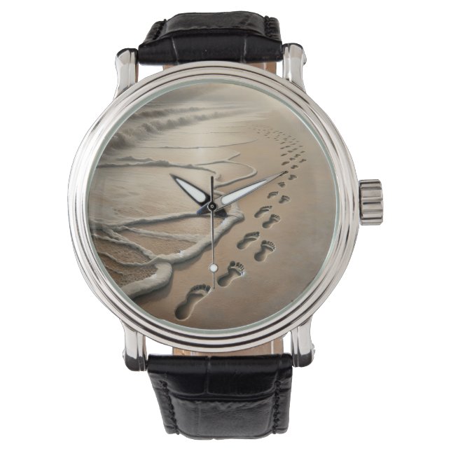 Montre Empreintes De Plage Avec Ocean Froth (devant)
