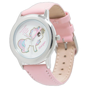 Montre en acier inoxydable Bezel Grandgirl/Unicorn