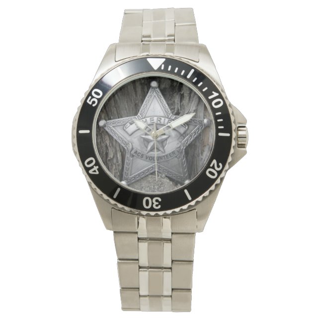 Montre en acier inoxydable Sheriff Classic (devant)