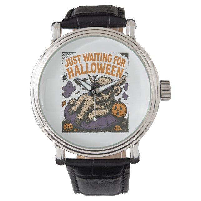 Montre En attente de la vache Halloween Highland (devant)