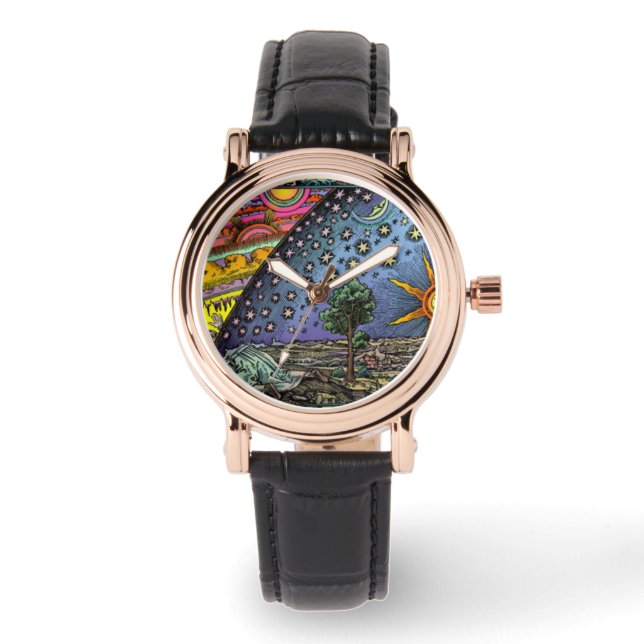 Montre en cuir Carré Flammarion Terre plate (Recto)