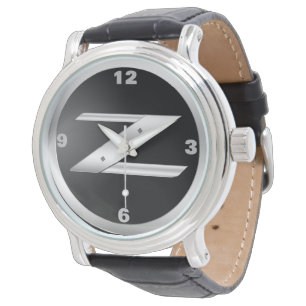 Montre en cuir noir 350Z pour hommes