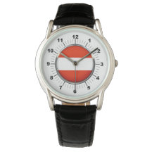Montre en cuir noir bracelet en cuir brun pour hom