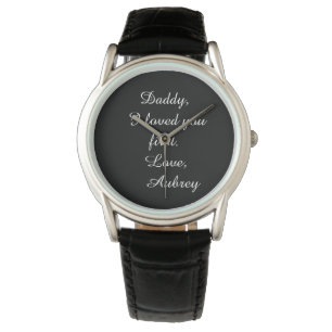 Montre en cuir personnalisée "Père de la mariée"
