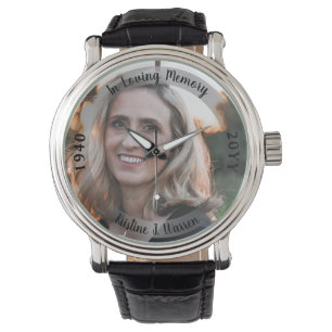 Montre En mémoire d'amour Photo de naissance Décès