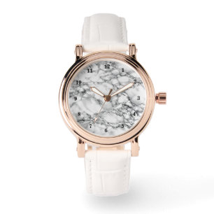 Montre en pierre de marbre blanc