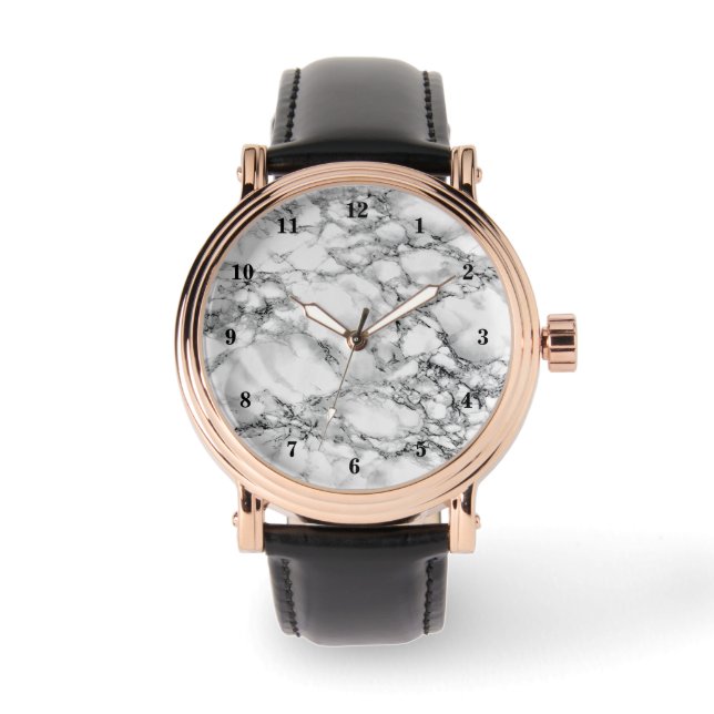 Montre en pierre Marbre blanc (Recto)