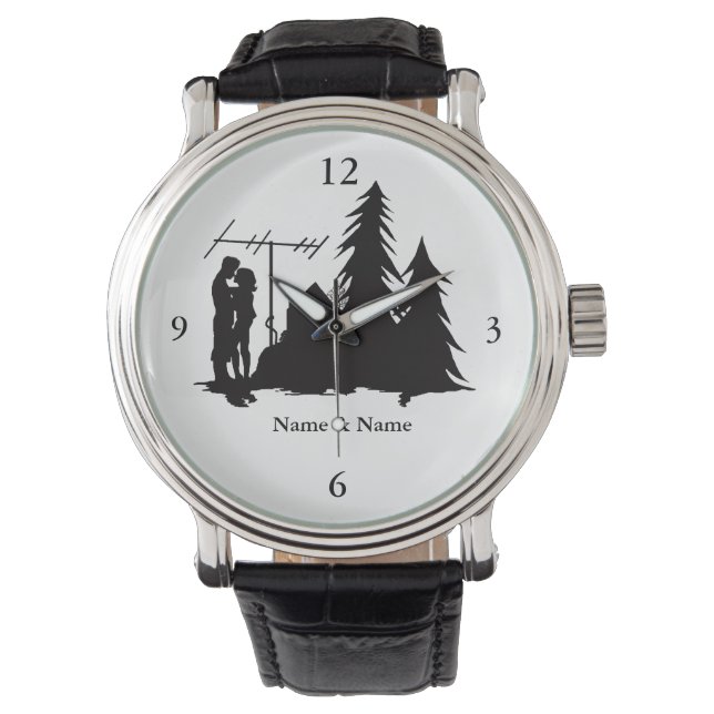 Montre en silhouette pour hammam Radio Kissing Cou (devant)