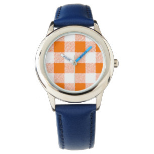 Montre en vichy orange