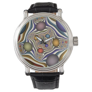 Montre En volant, art fractal abstrait moderne et coloré