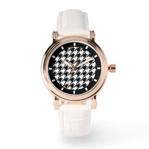 Montre Enchanter Vintage Style Houndstooth Motif
