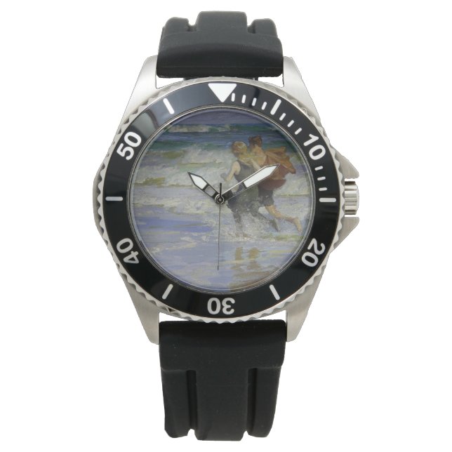 Montre Enfants à la plage (par Edward Henry Potthast) (devant)