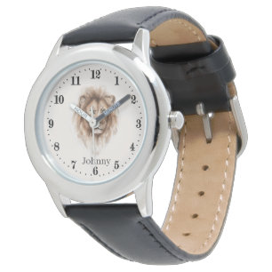 Montre Enfants cool unisex lion ajouter nom