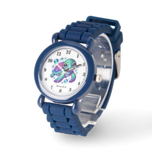 Montre Enfants cool unisex sea tortue ajouter nom