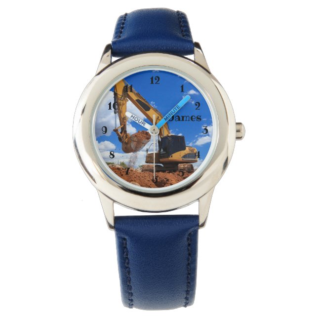 Montre Enfants d'excavateur de construction (devant)