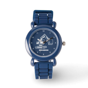 Montre Enfants Digger Boys Blue Nom personnalisé